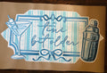 A tini bit older in blue, martini theme birthday banner