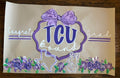 Hand painted, Crest and Charm - graduation banner