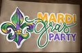 Flur de lis Mardi Gras party Banner