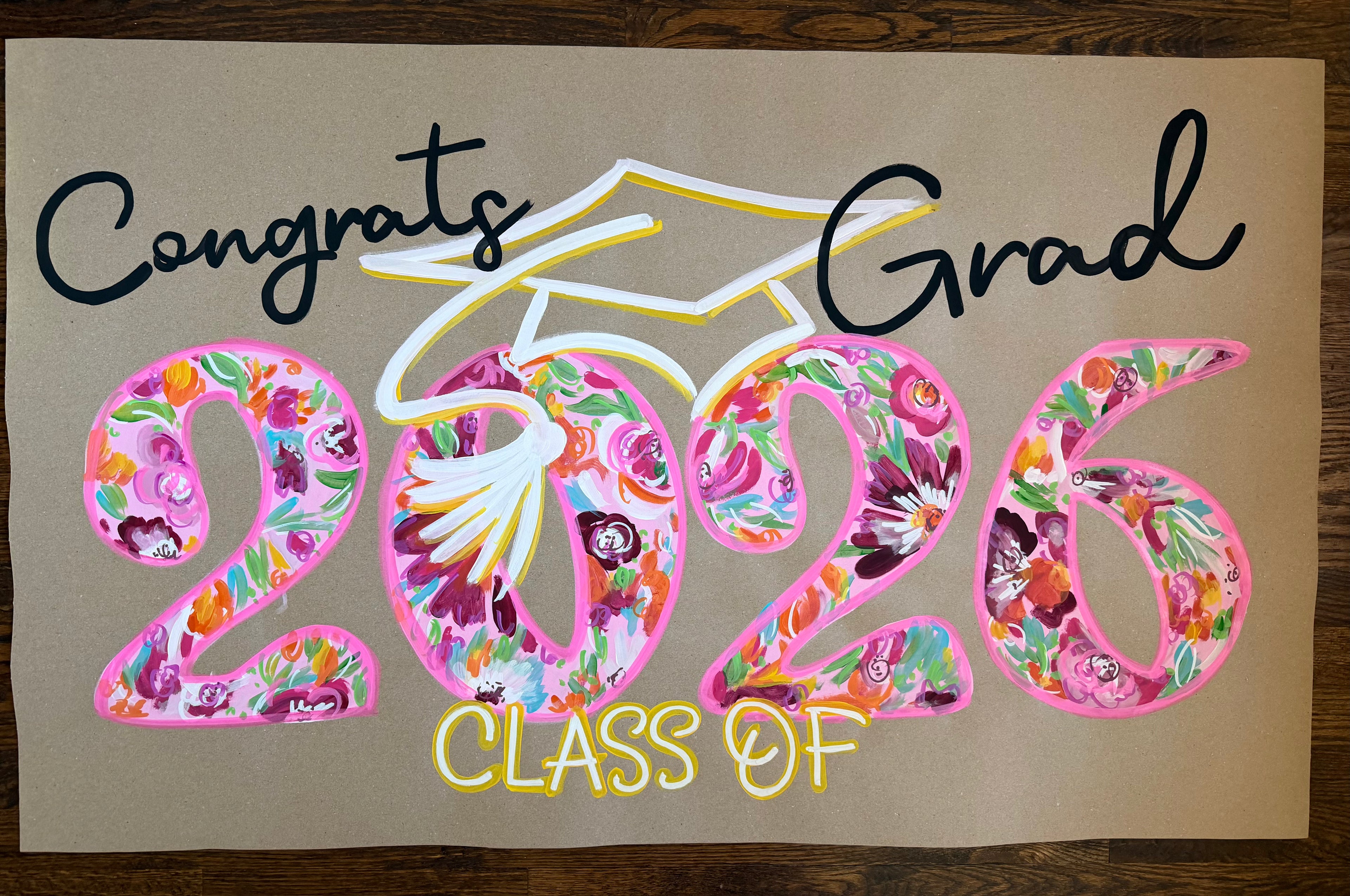 Hand painted - Grad year banner