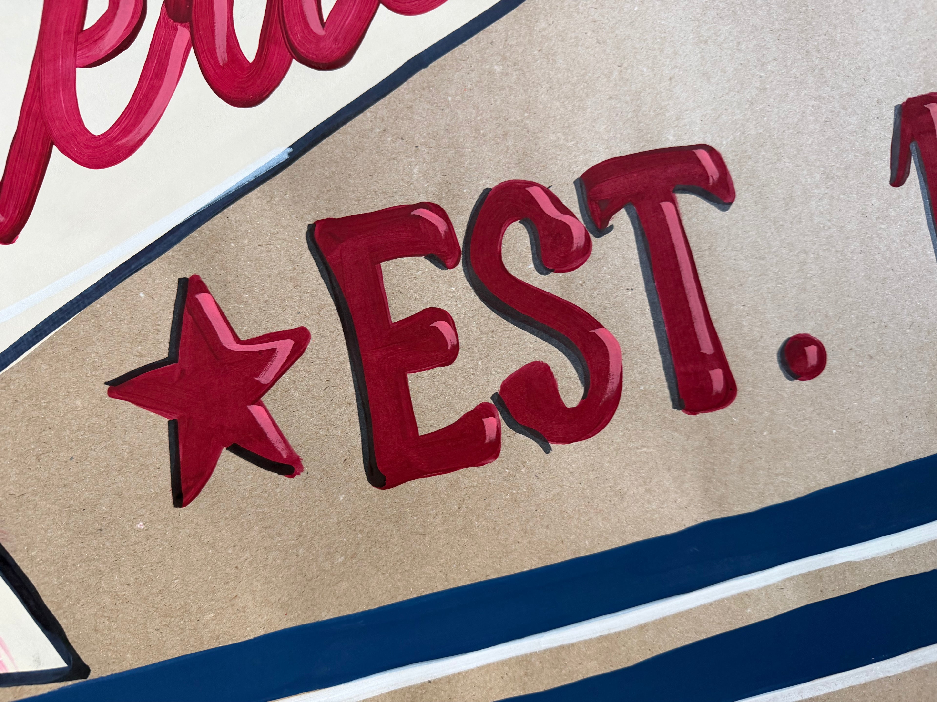 America EST. 1776, pennant - painted banner