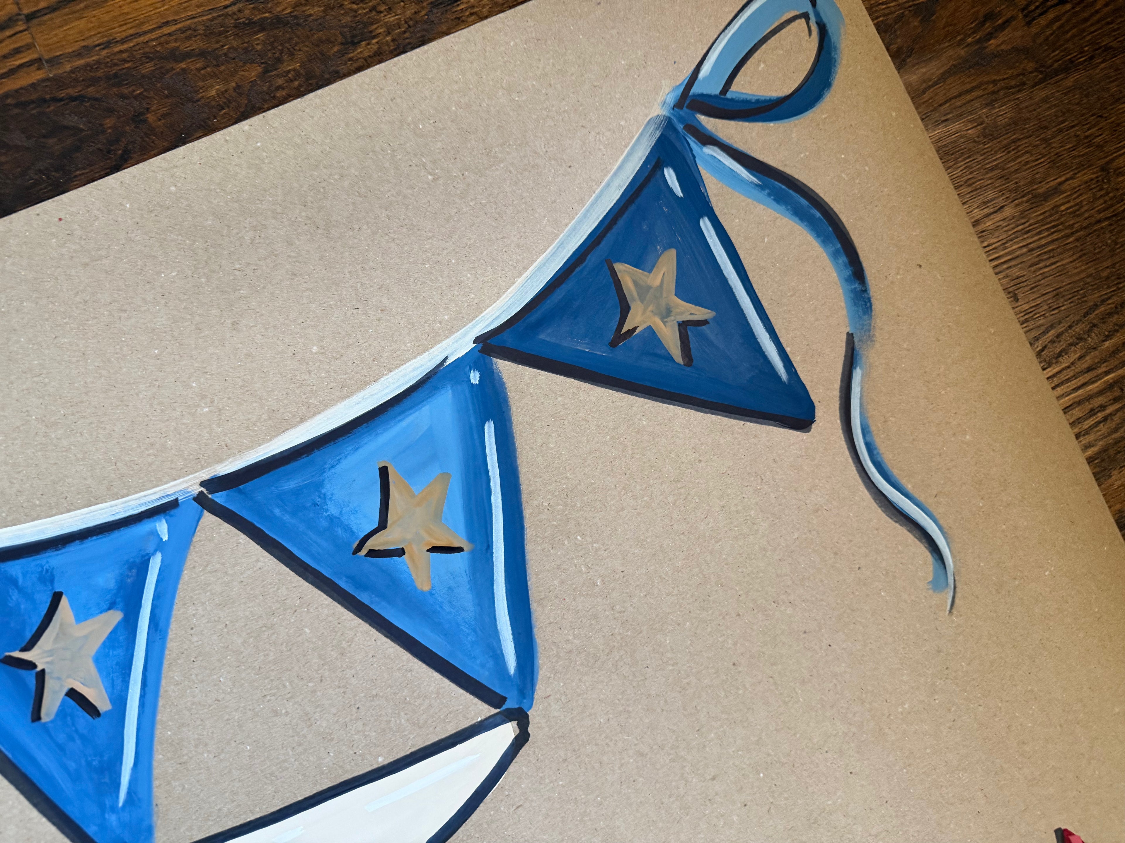 America EST. 1776, pennant - painted banner
