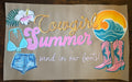 Cowgirl Summer, sand in boots - painted banner