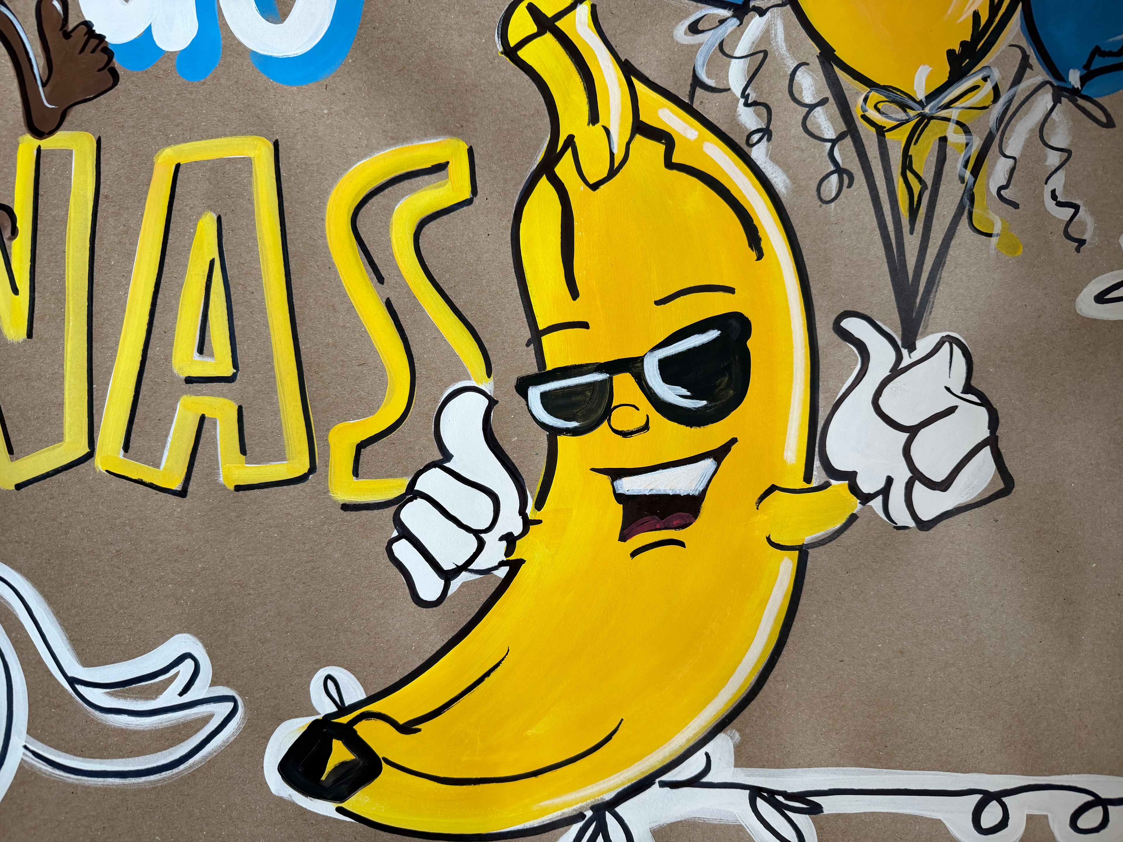 Let's Go Bananas - painted banner