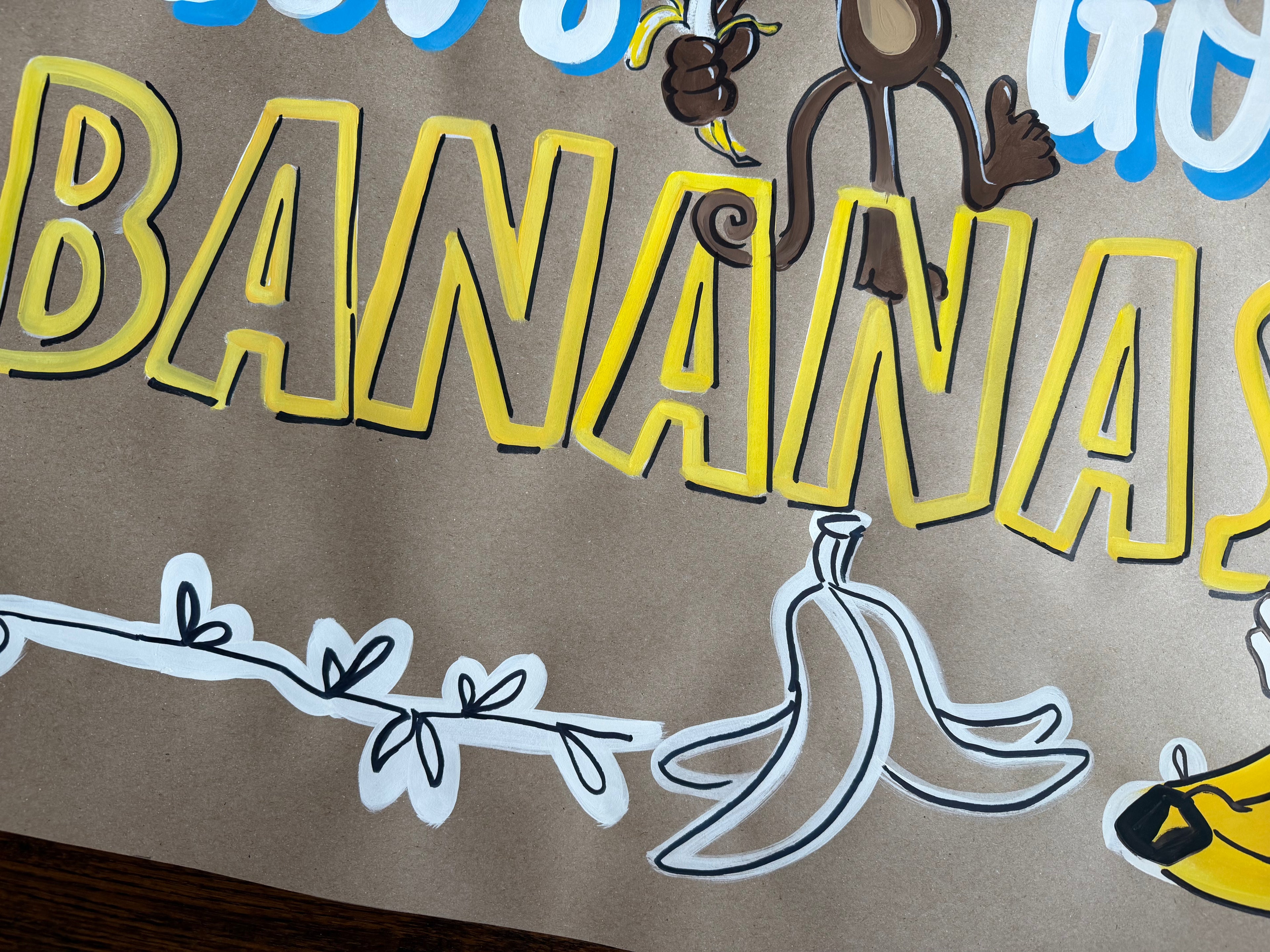 Let's Go Bananas - painted banner