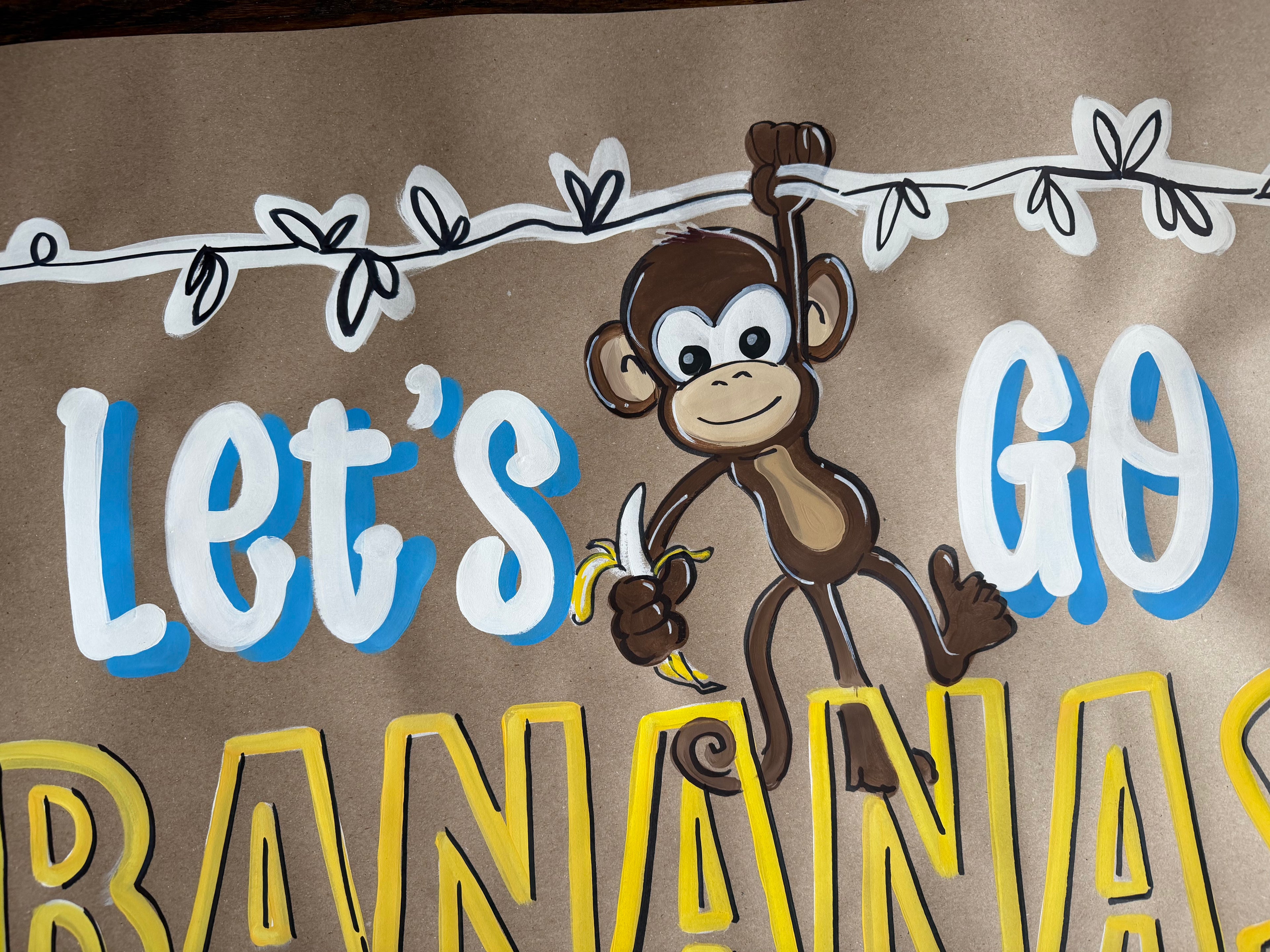 Let's Go Bananas - painted banner