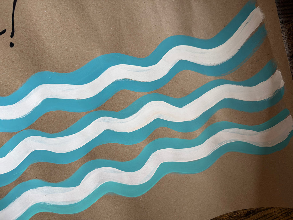 The Big One Surf birthday - painted banner