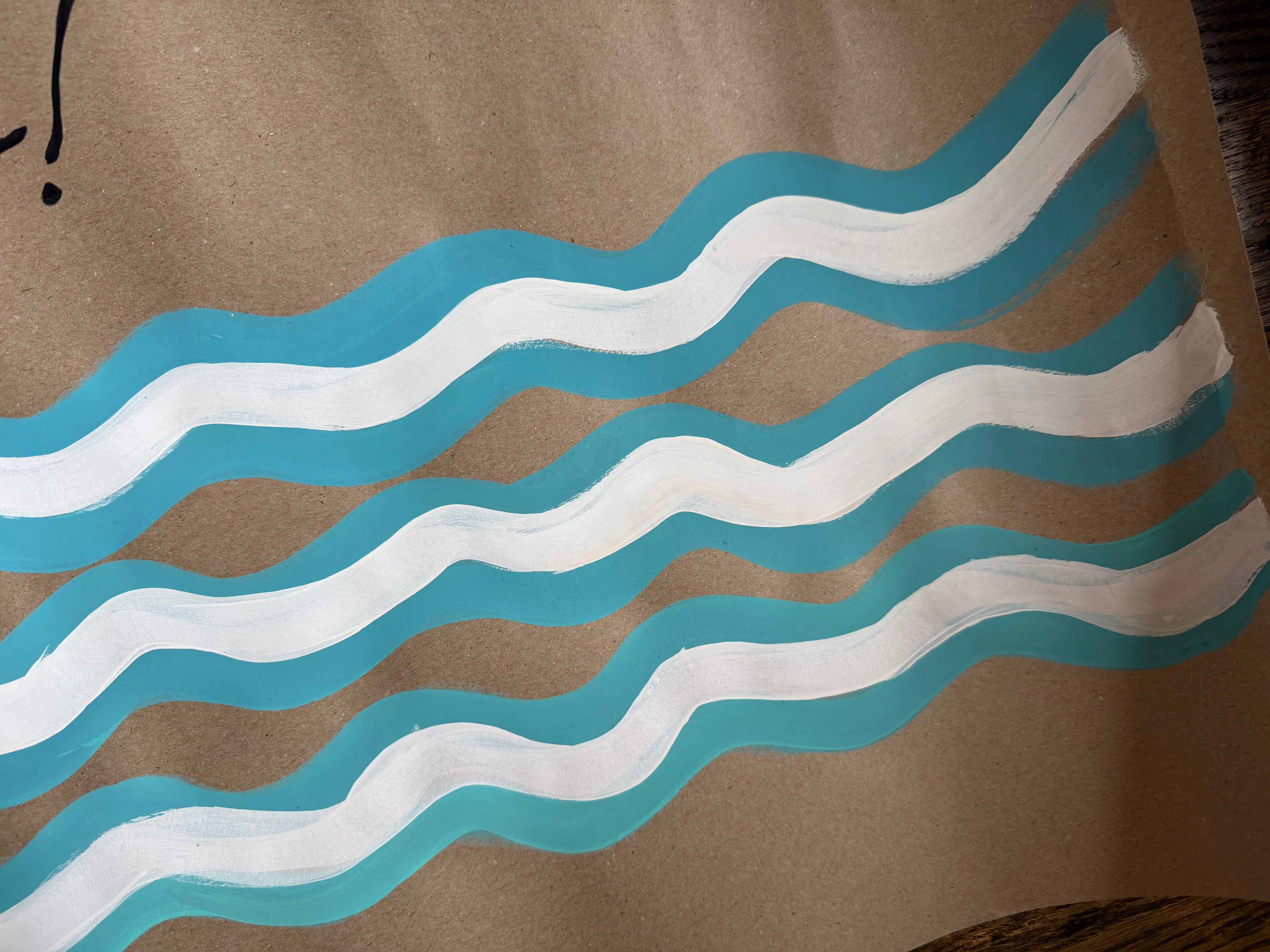 The Big One Surf birthday - painted banner