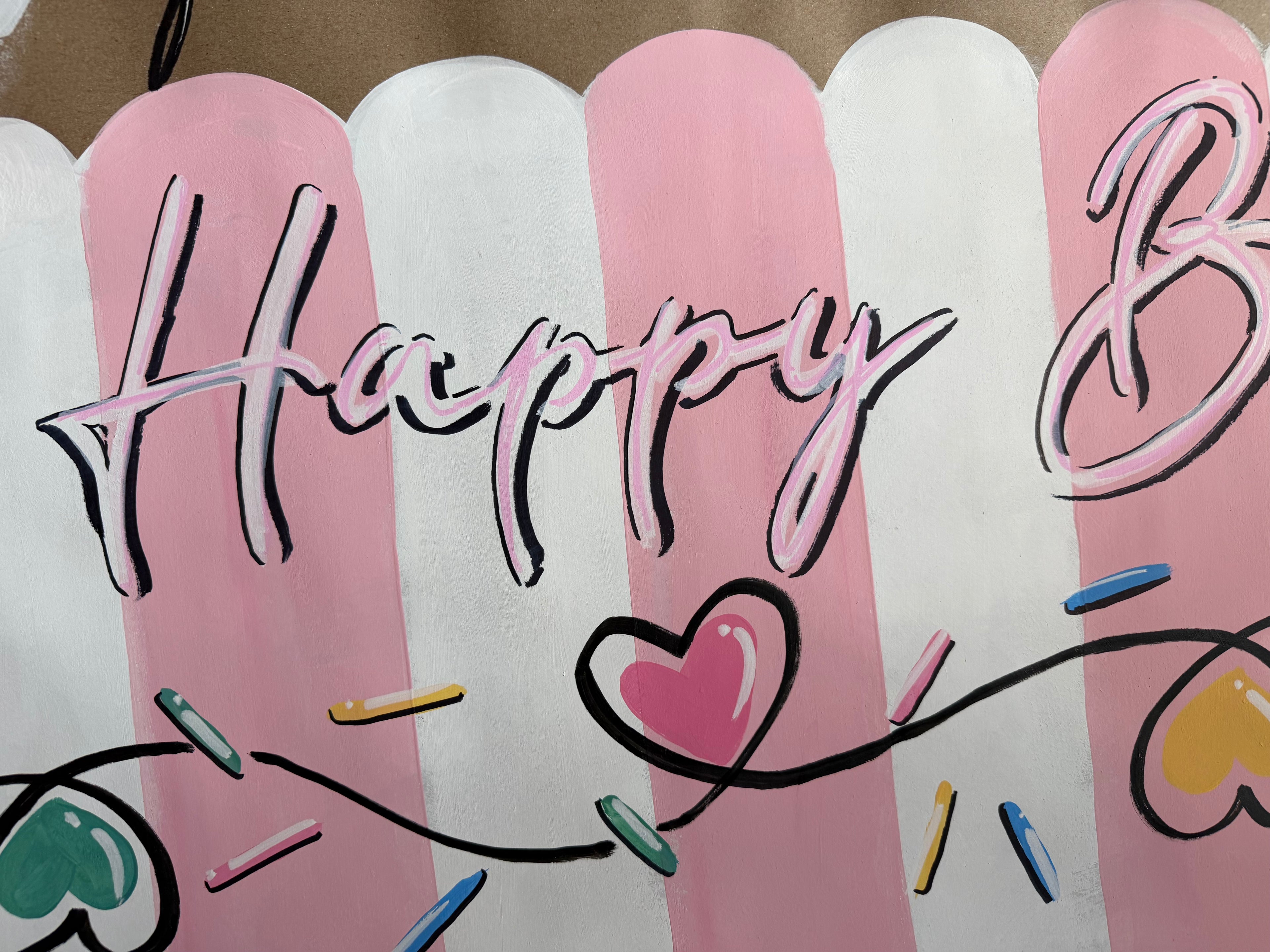 Ice Cream Birthday - painted banner