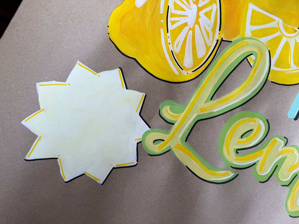 Ice Cold Lemonade - painted banner