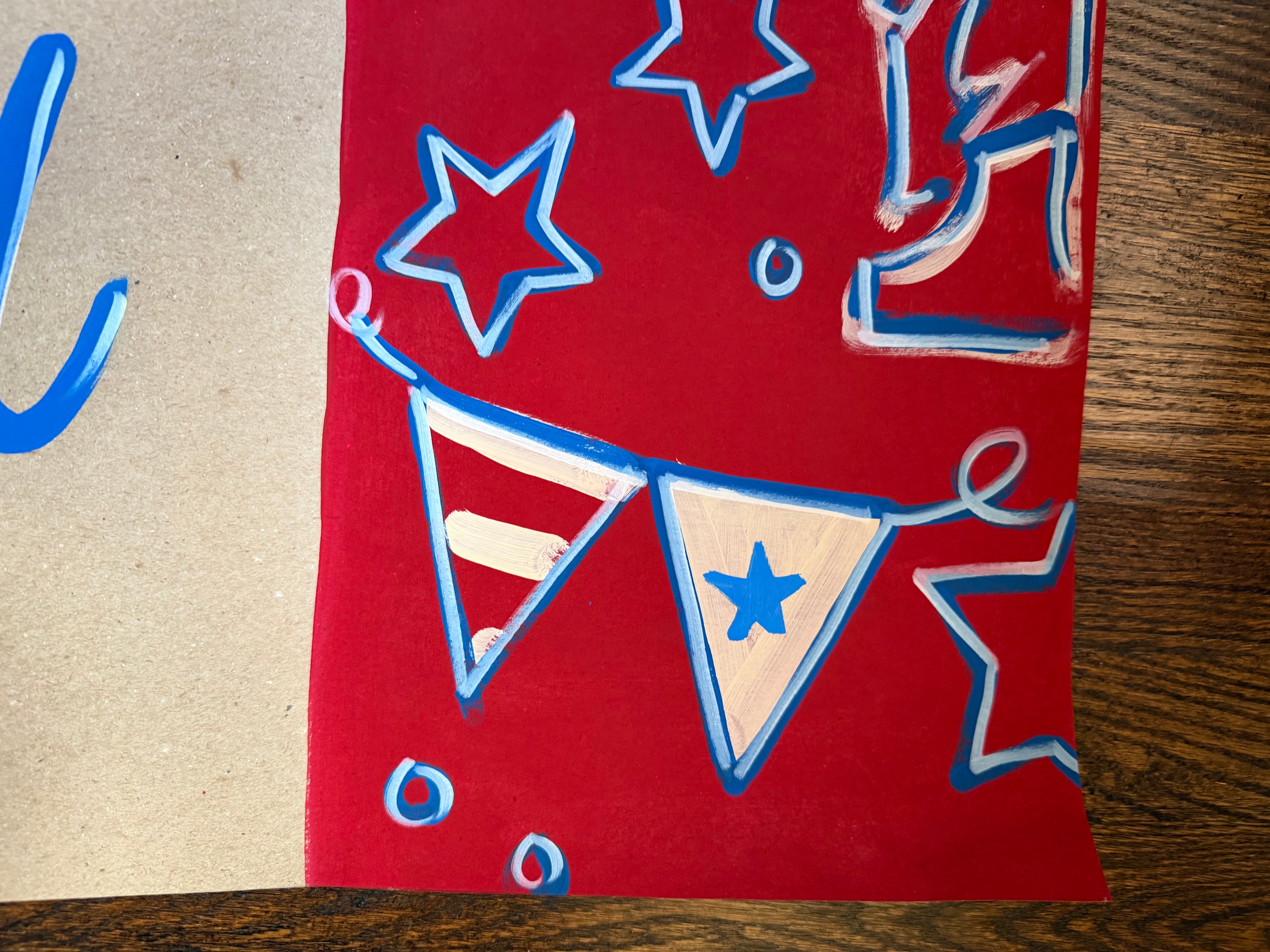 America the Beautiful - 4th of July painted banner