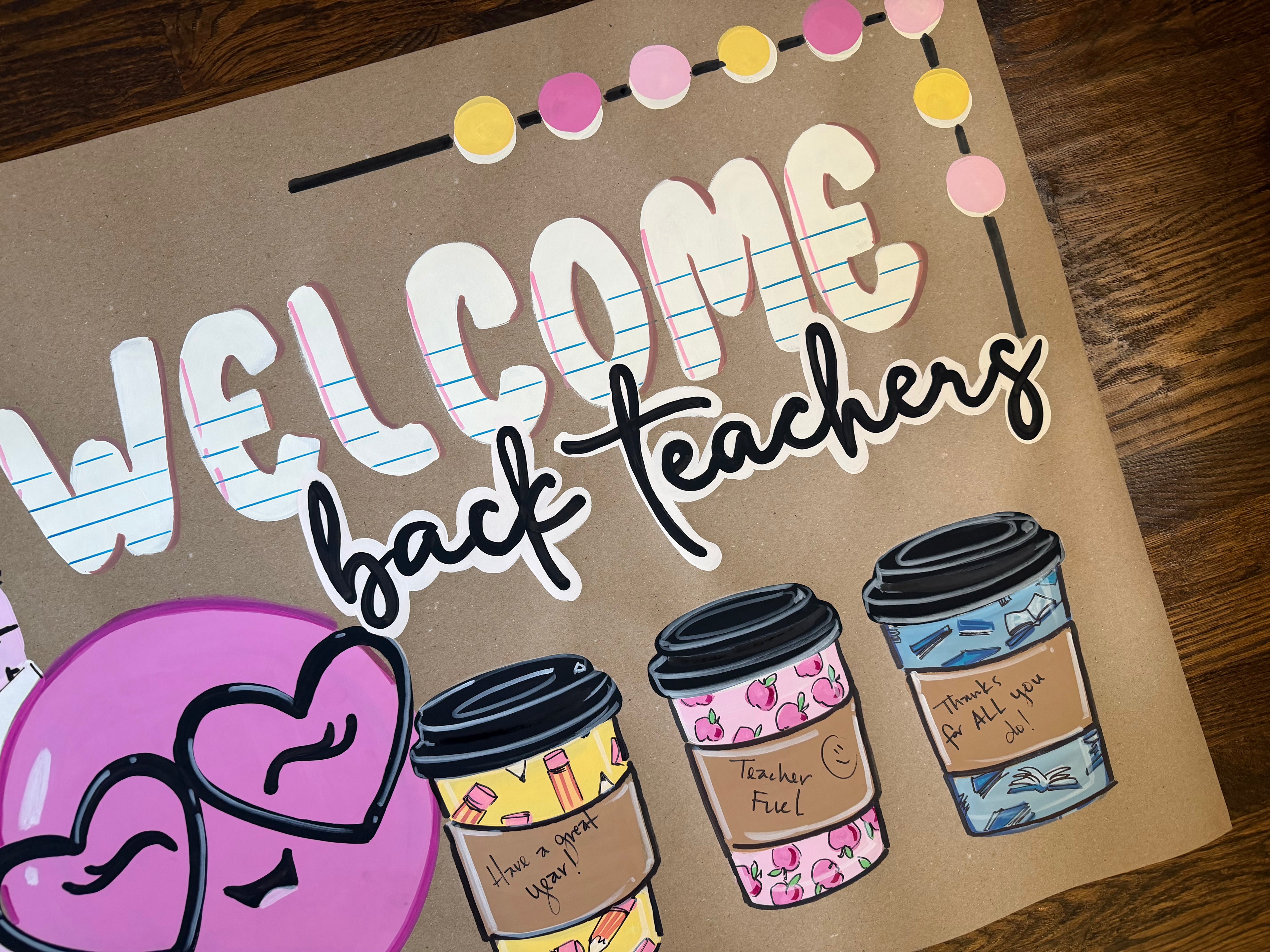 Welcome back teachers, to do's coffee