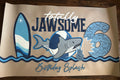 Totally JAWSOME 6th shark theme Birthday banner